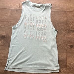 Under Armour Light Blue 'Girl Boss' Kids Tank Top